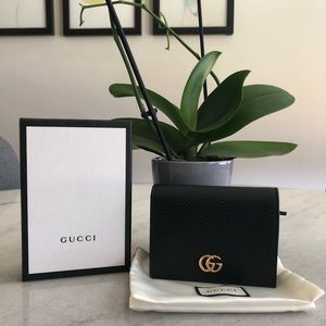 Gucci Leather Card Case Wallet